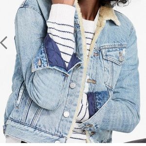 Lucky Brand Sherpa Denim Trucker Jacket